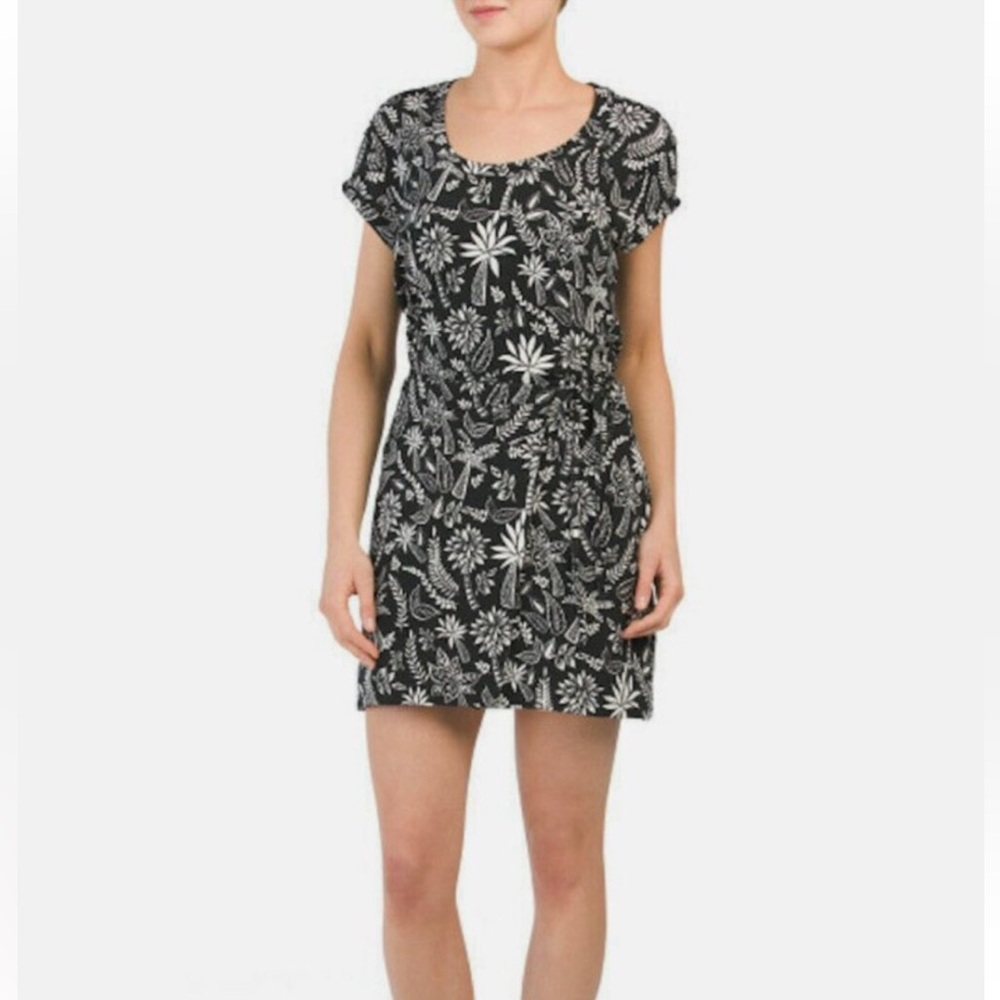 Seafolly Palm Cove Floral Print Jersey Cover Up Wrap Dress
